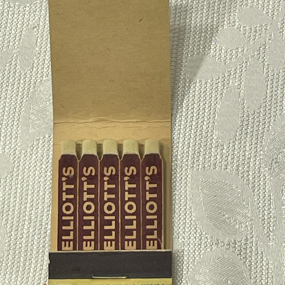 Matchbook Elliott’s Kitchen feature matchbox 15 strike full matchcov…